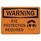 Signmission OSHA Warning Sign, Eye Protection Required, 10in X 7in Aluminum, 10" W, 7" H, Landscape OS-WS-A-710-L-19662 - alternate 1
